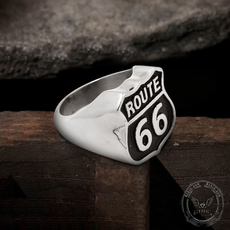 Route 66 Stainless Steel Ring