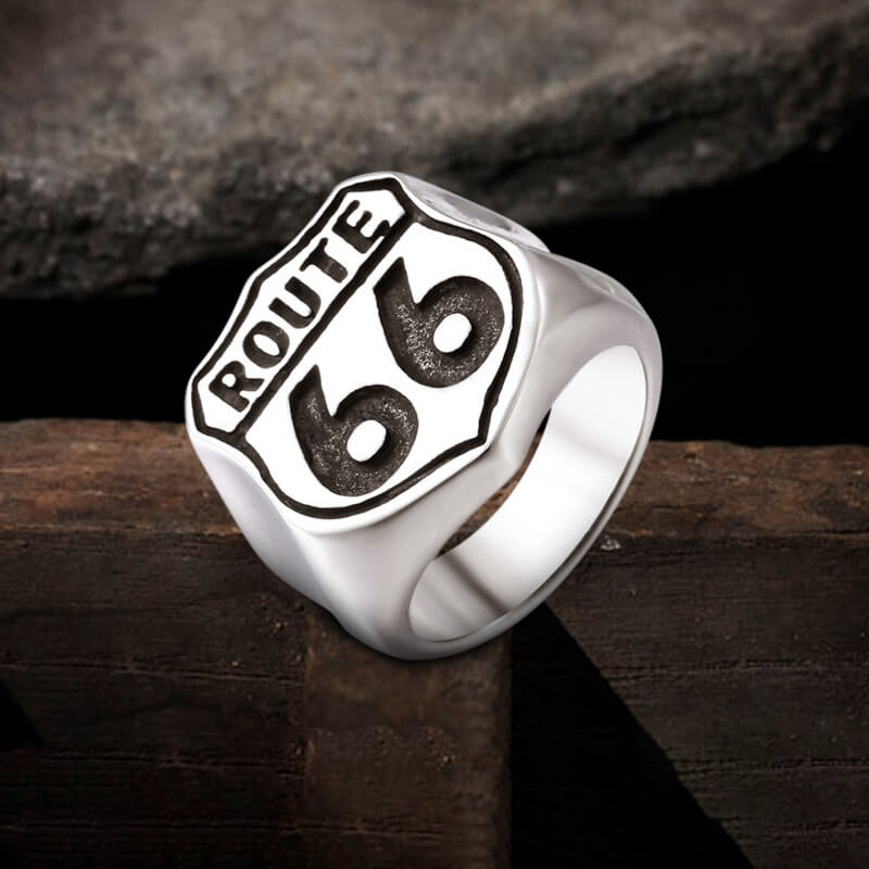 Route 66 Stainless Steel Ring