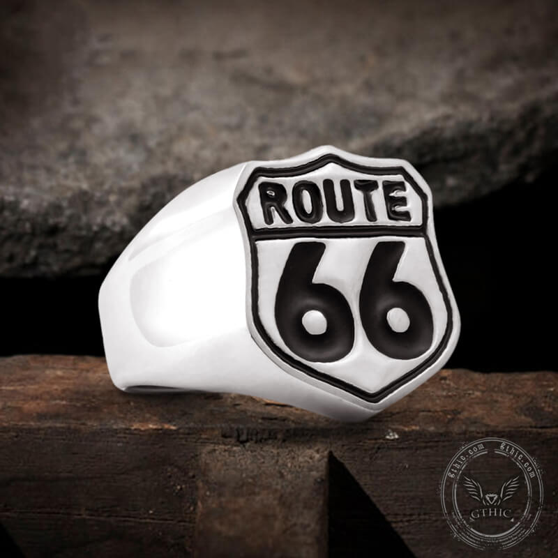 Route 66 Stainless Steel Ring