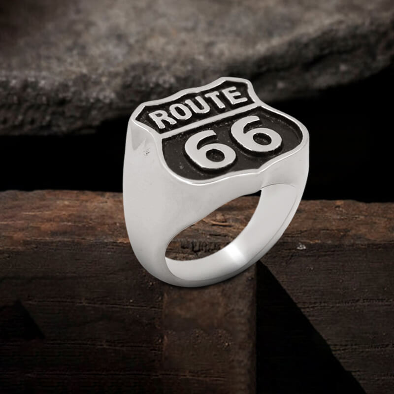 Route 66 Stainless Steel Ring