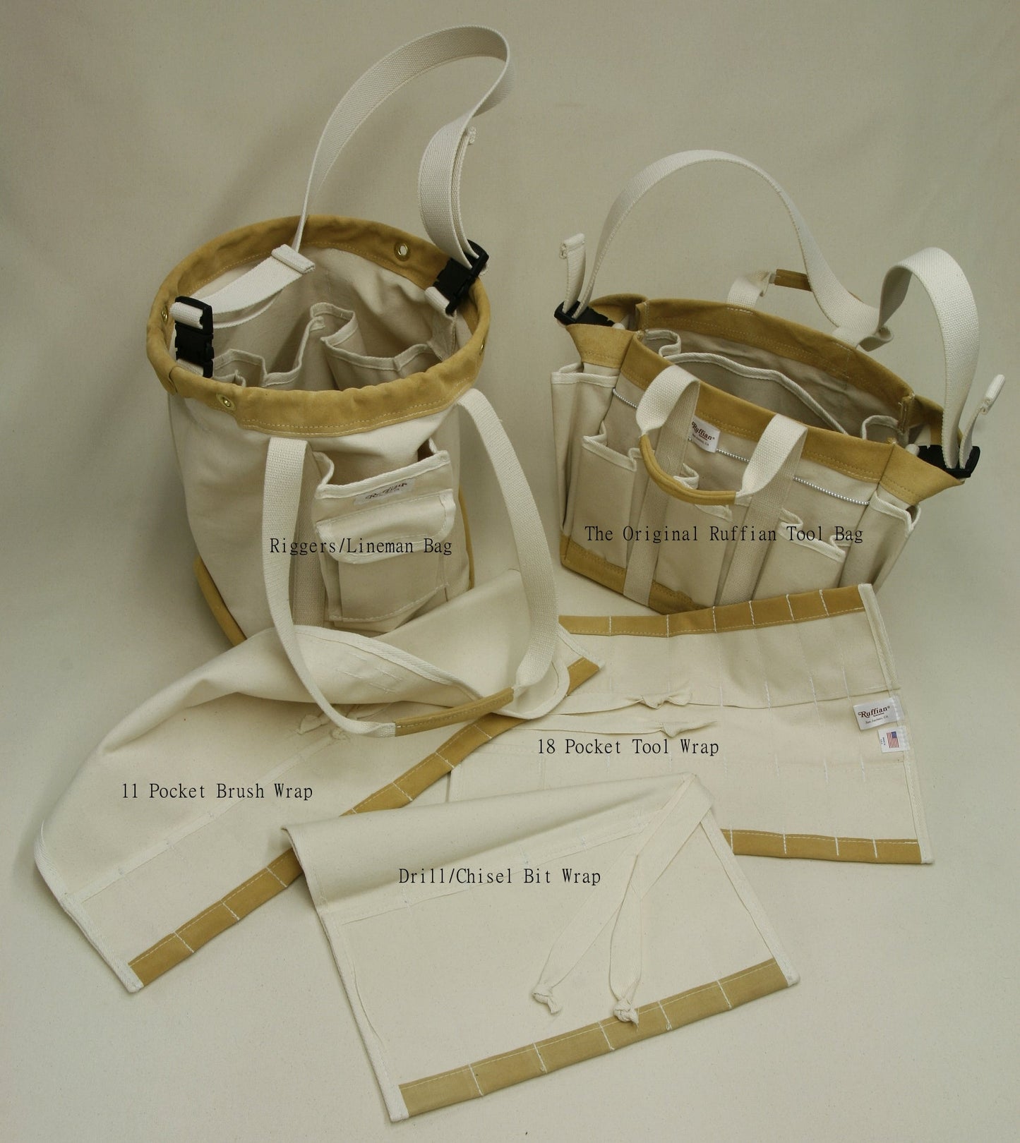 7 Pocket Canvas Tool Roll - Chisel / Bit Wrap