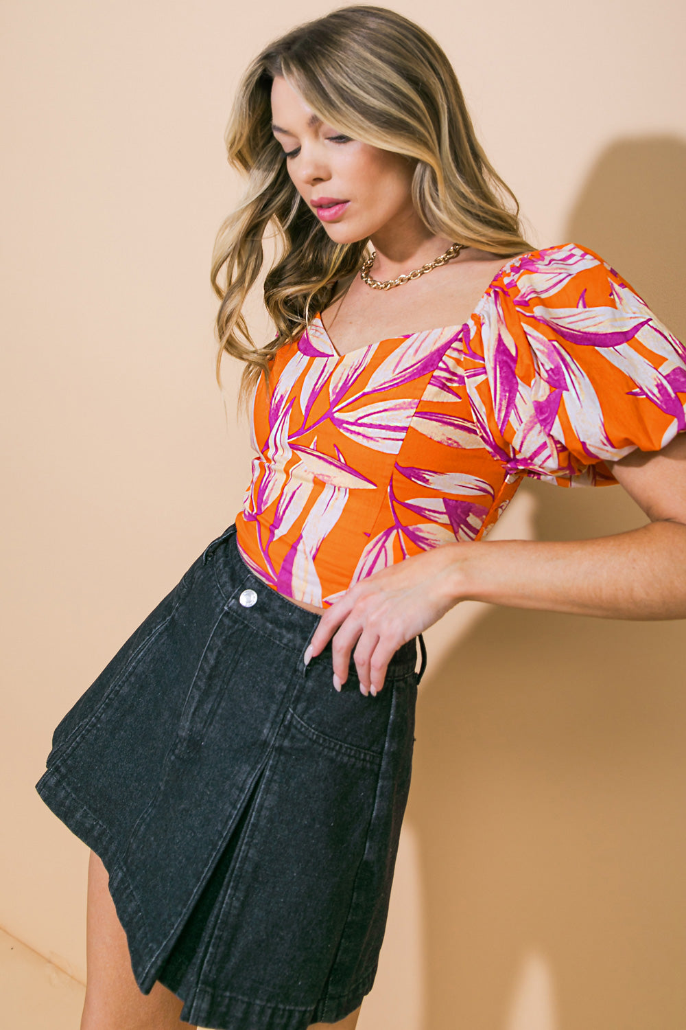 A WORLD OF GOOD WOVEN CROP TOP - Concordia Style Boutique