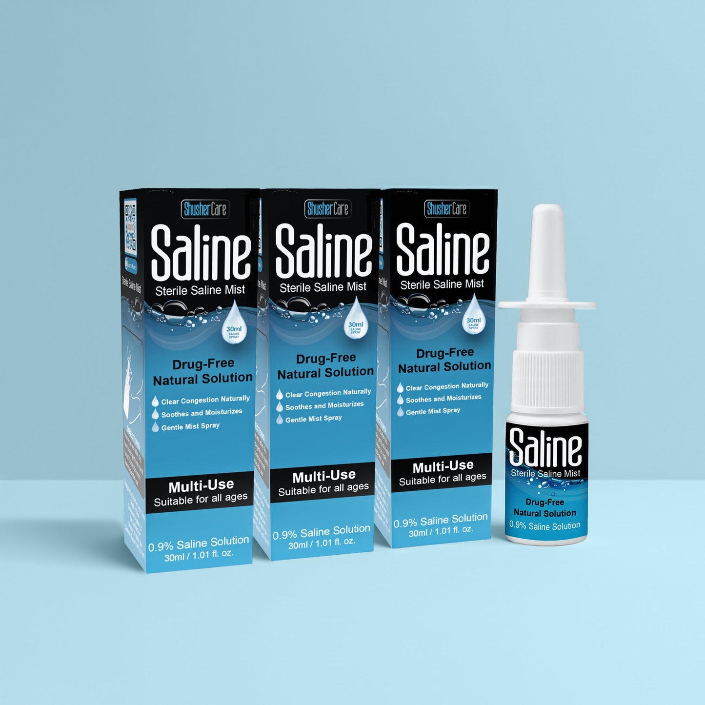 Baby Saline Nasal Spray 30ml – Preservative Free Congestion Relief by Shusher Care