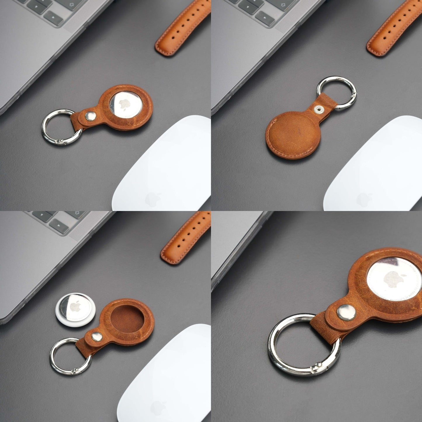 Saratoga Leather AirTag Holder - Concordia Style Boutique