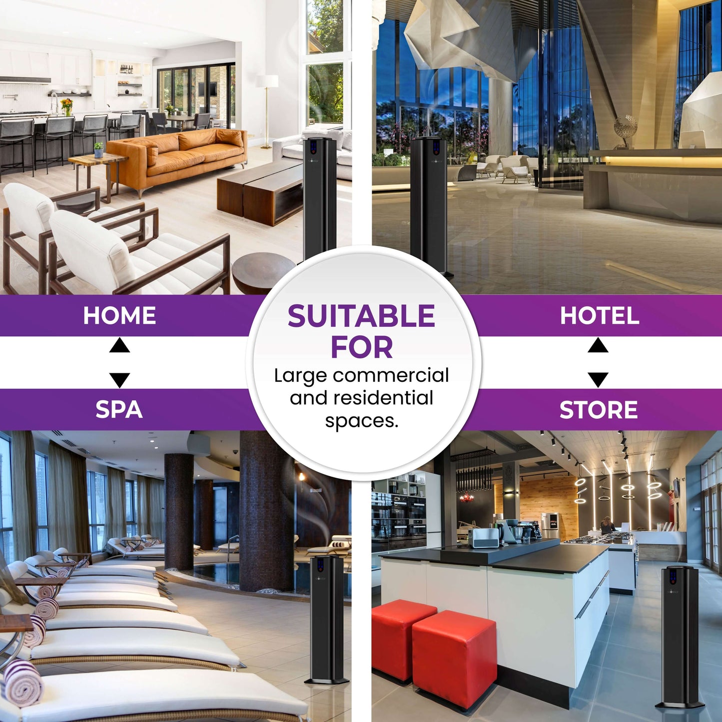 ARO TOWER - Smart Scent Diffuser for Home, Office & SPA Up To 3,000 Sqft. (Open Areas) - Concordia Style Boutique