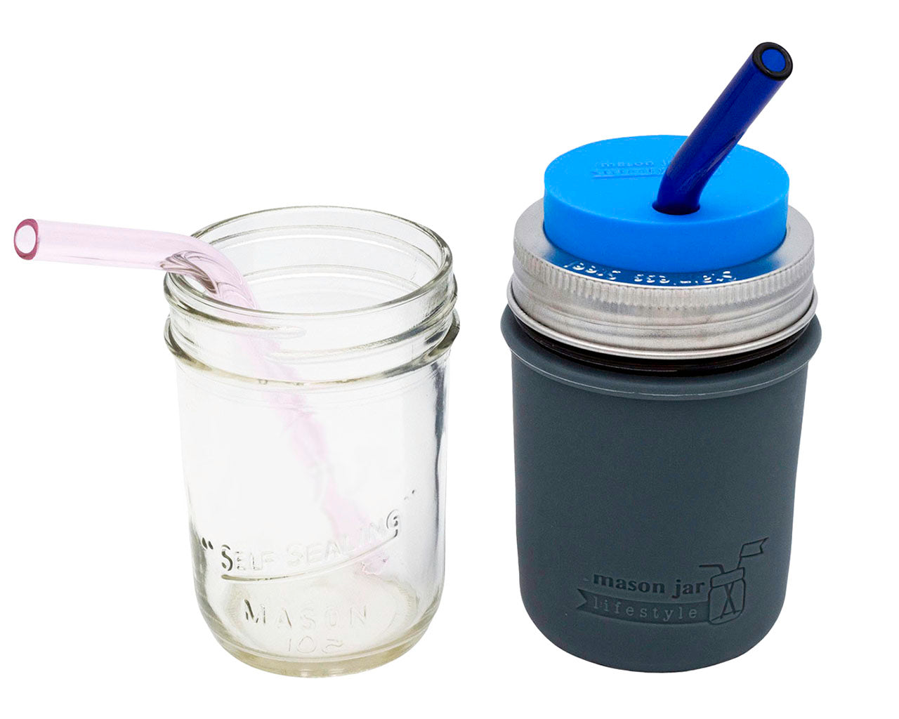 Individual Stainless Steel & Glass Straws for Mason Jars - Concordia Style Boutique