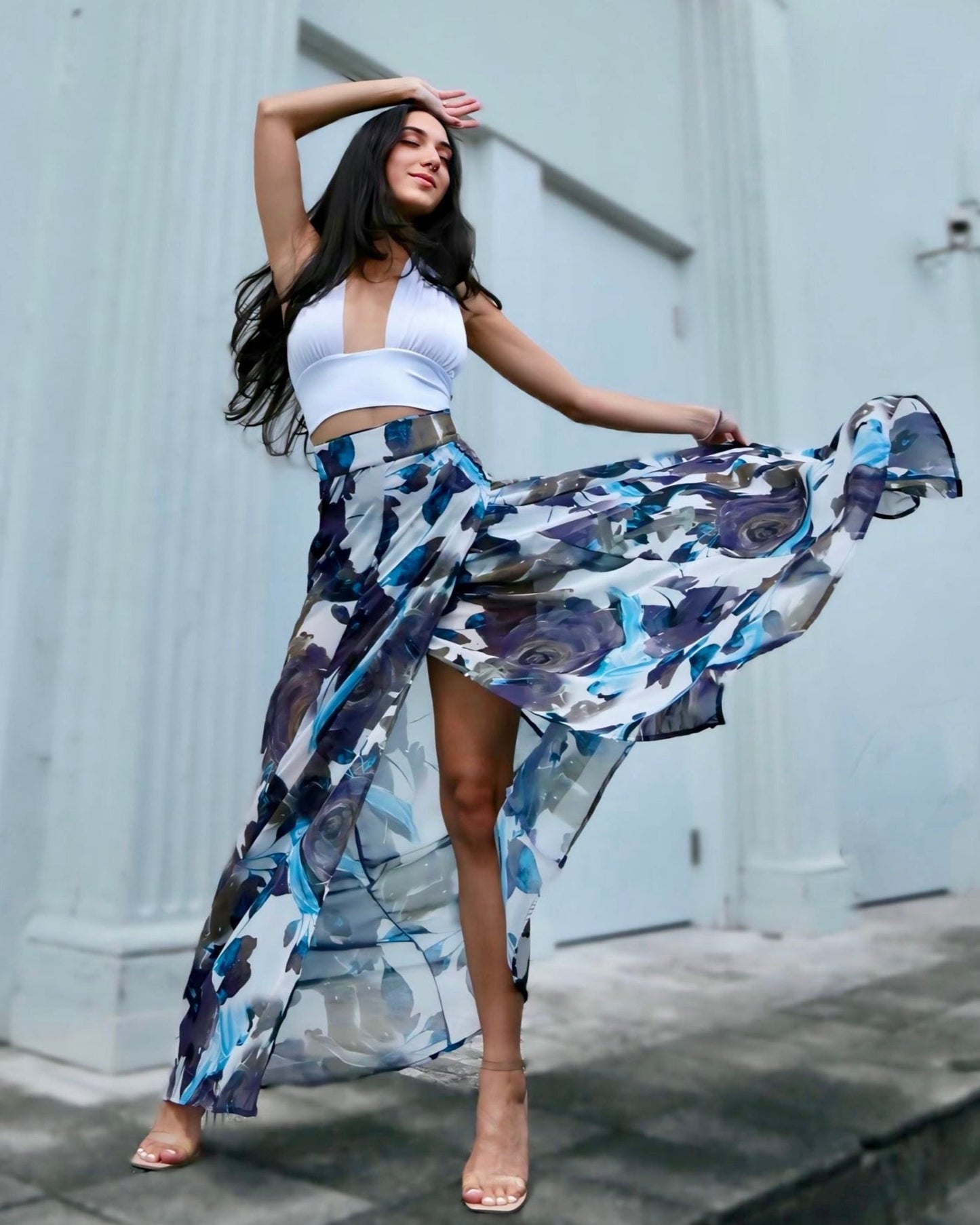 Show Skirt - Sapphire Bloom - Concordia Style Boutique