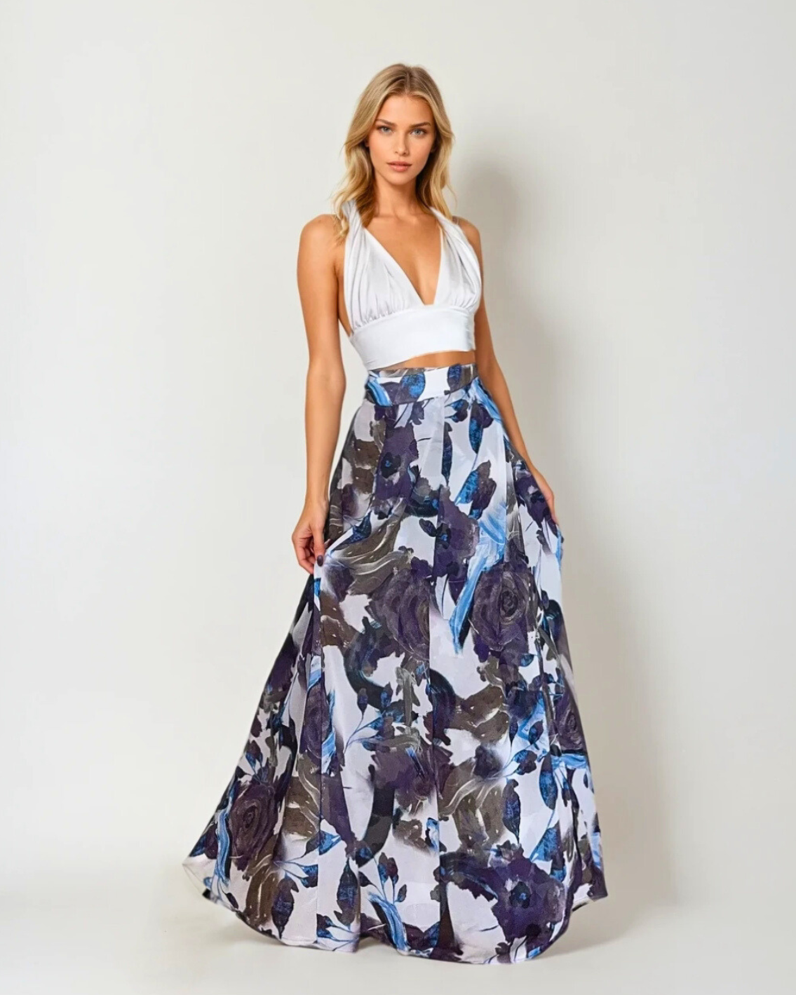 Show Skirt - Sapphire Bloom - Concordia Style Boutique