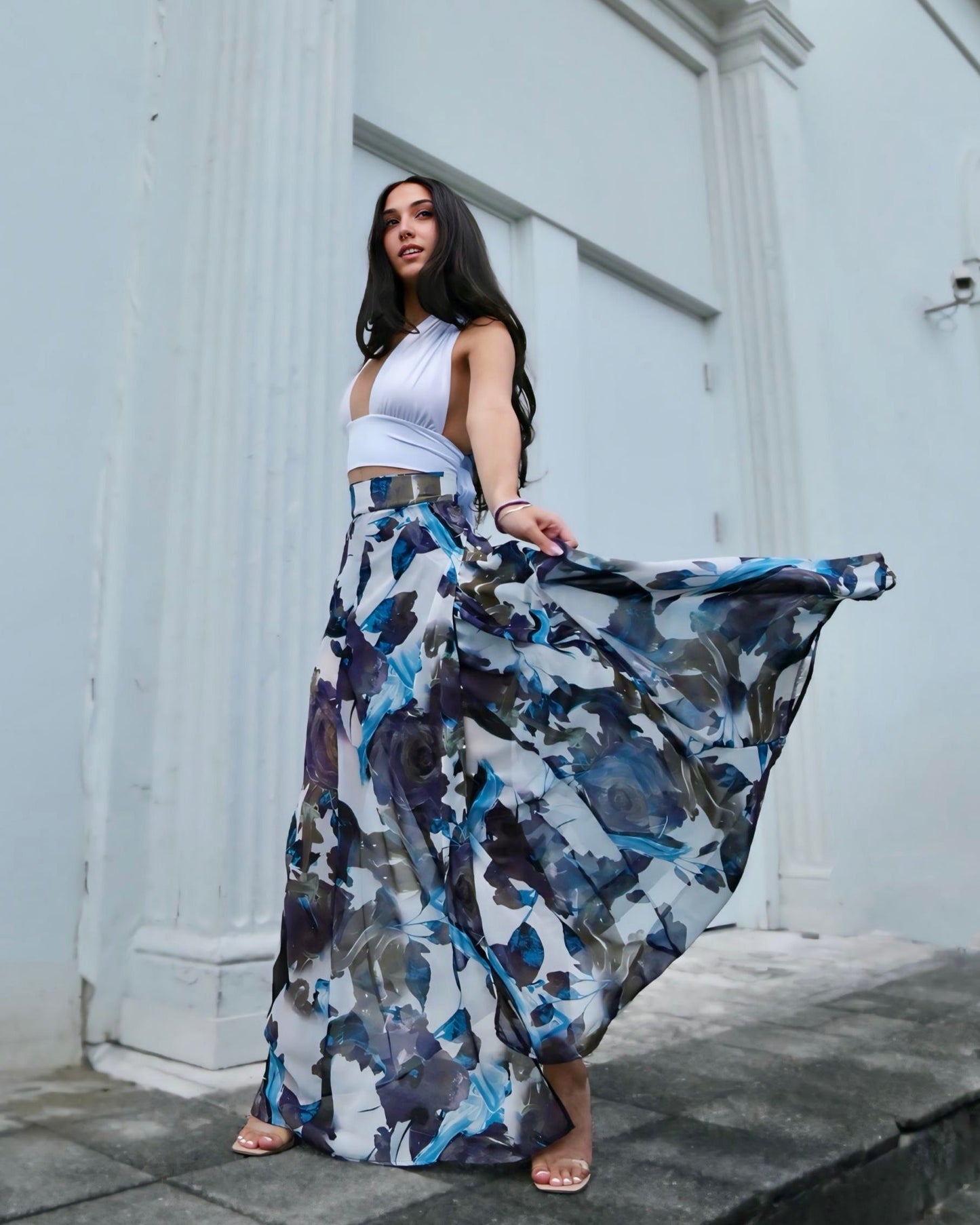 Show Skirt - Sapphire Bloom - Concordia Style Boutique