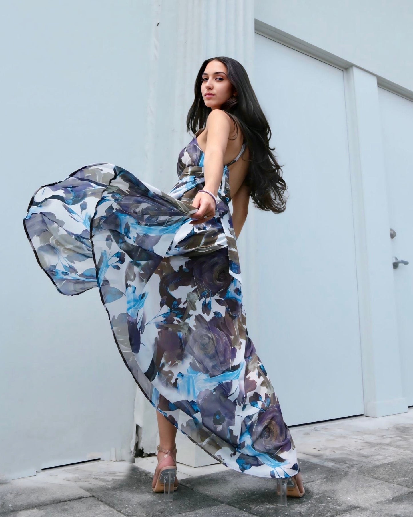 Show Skirt - Sapphire Bloom - Concordia Style Boutique