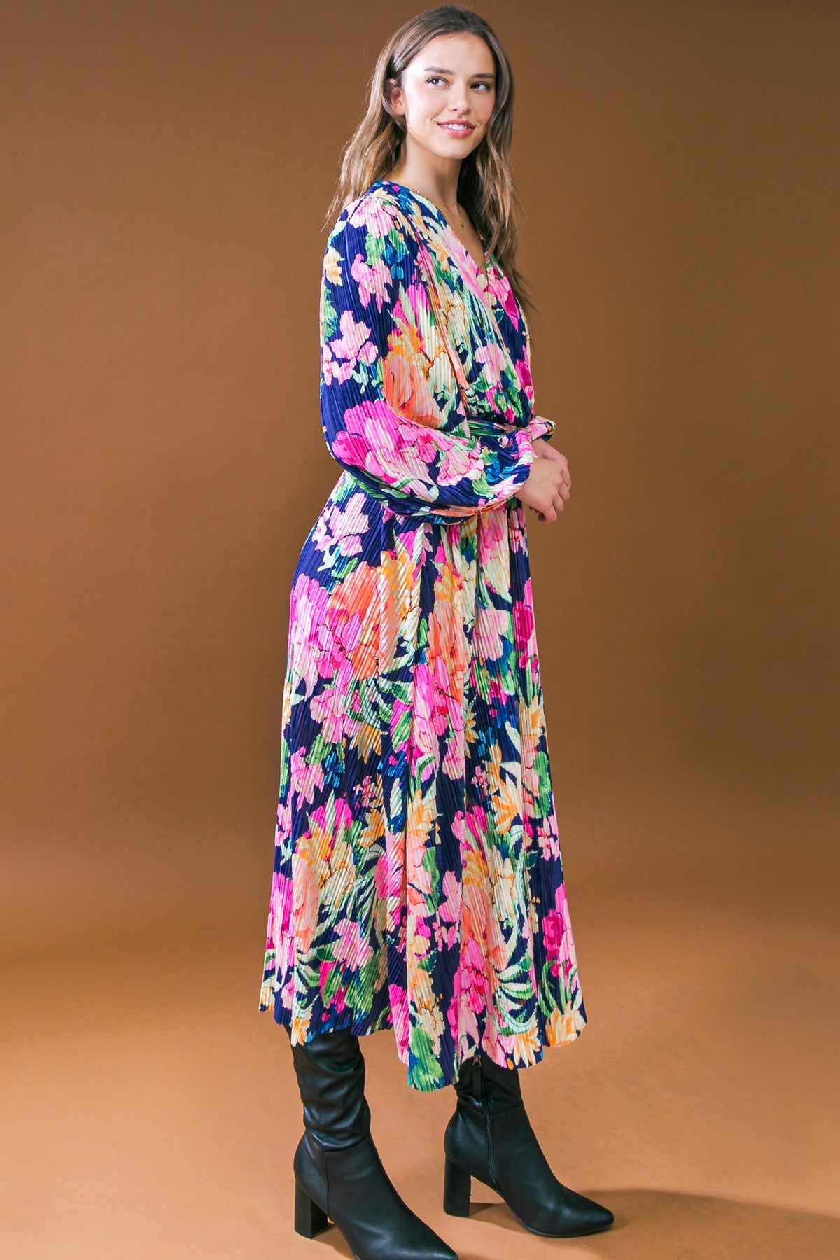BREATHTAKING MOMENT WOVEN PLISSE MIDI DRESS - Concordia Style Boutique