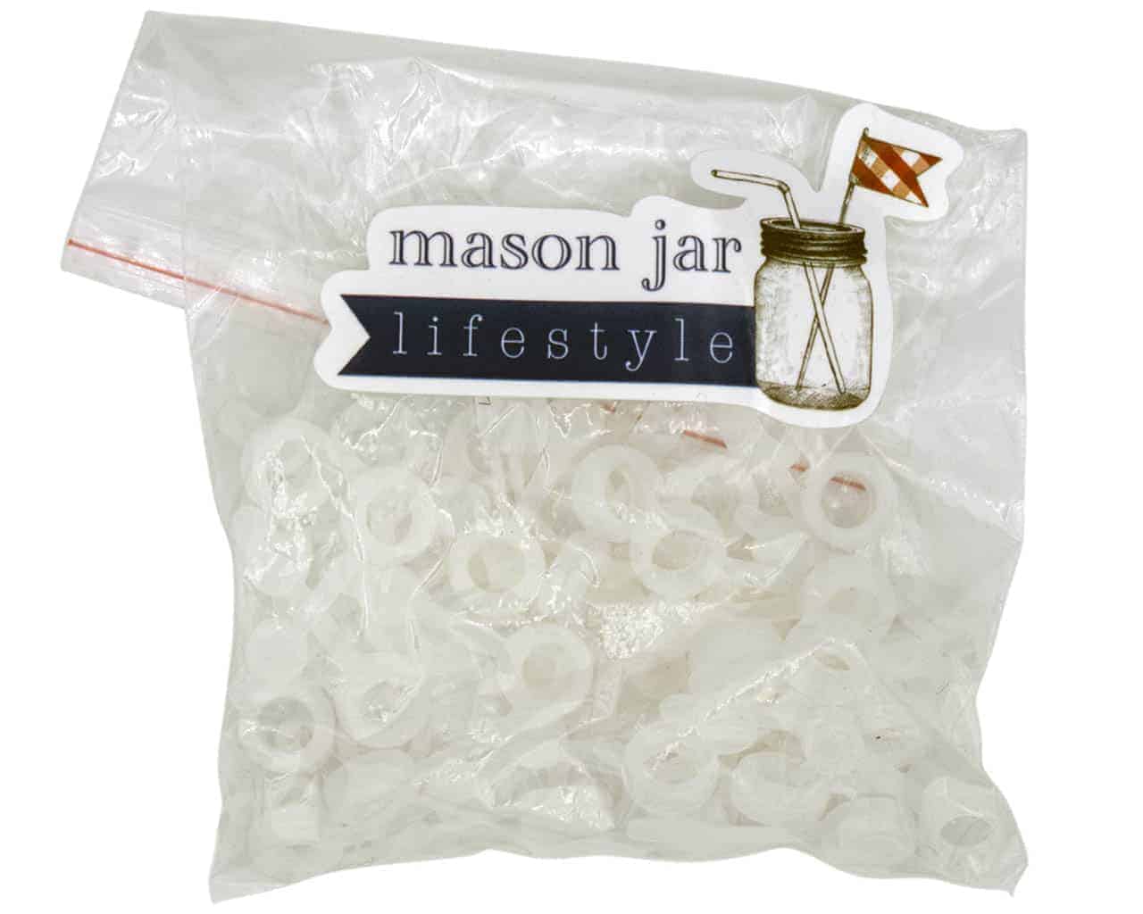 Silicone Straw Hole Grommets with Plugs for Mason Jar Lids 40 Pack - Concordia Style Boutique