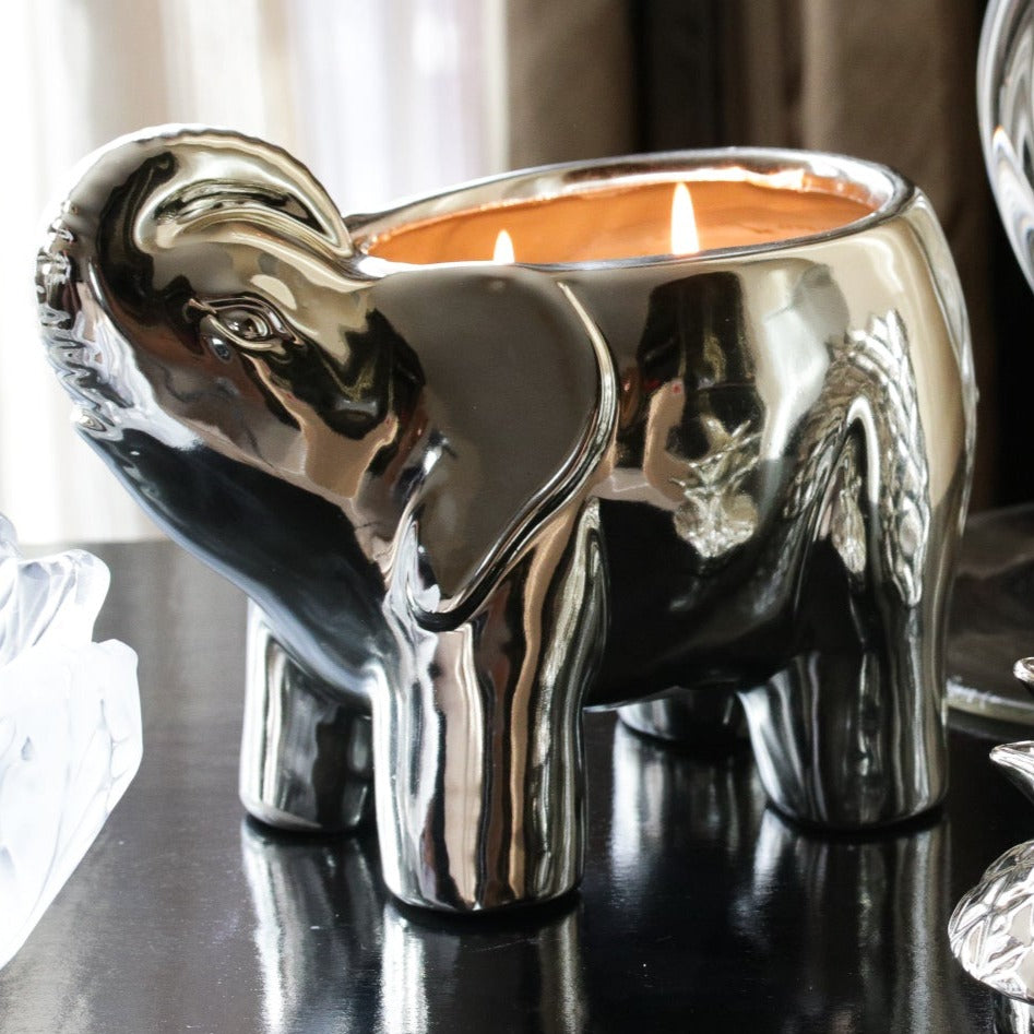 Silver Elephant Candle - Concordia Style Boutique