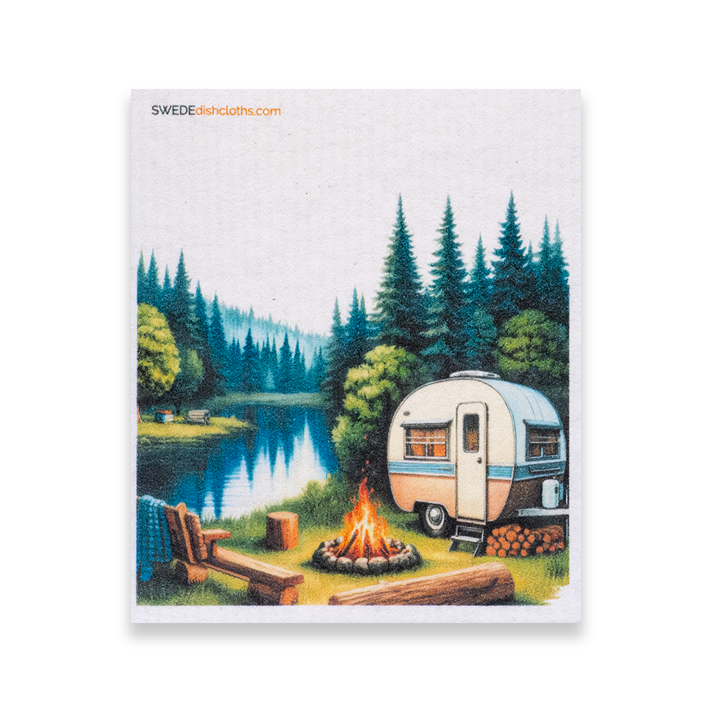 Eco-Friendly Swedish Dishcloths - Mixed Camping 2024 Set of 3 (Paper Towel Replacements, One of Each Design) - Concordia Style Boutique