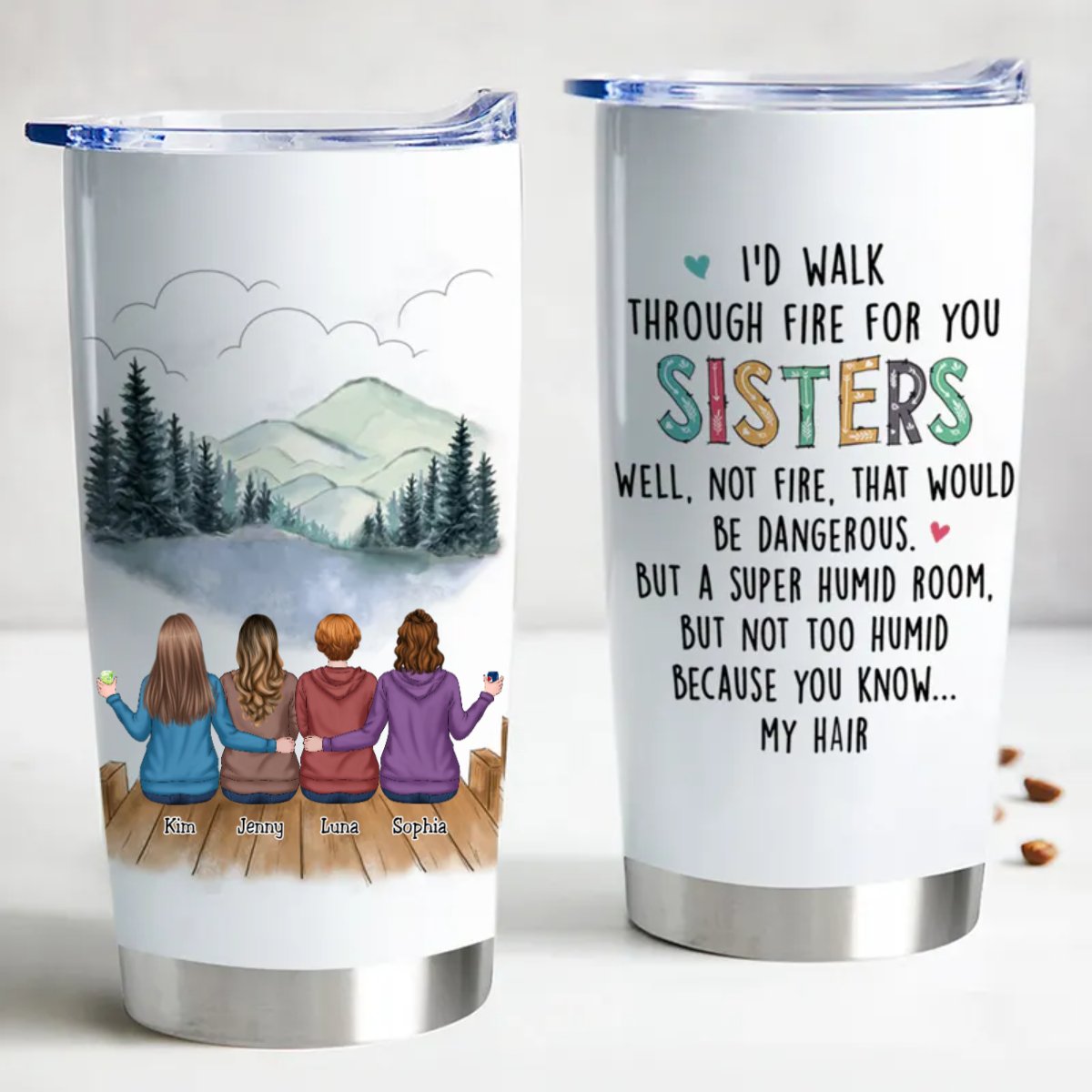 Personalized Insulated Tumbler - 20 oz - "Sisters Forever " - Personalized Gift - Premium Insulated Tumbler from Concordia Style Boutique - Just $29.20! Shop now at Concordia Style Boutique