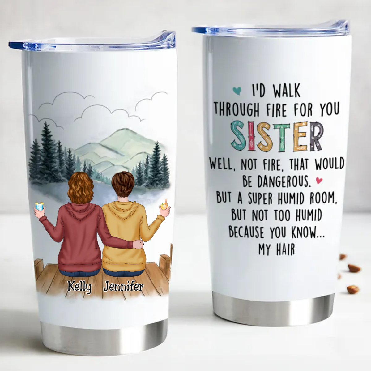 Personalized Insulated Tumbler - 20 oz - "Sisters Forever " - Personalized Gift - Premium Insulated Tumbler from Concordia Style Boutique - Just $29.20! Shop now at Concordia Style Boutique