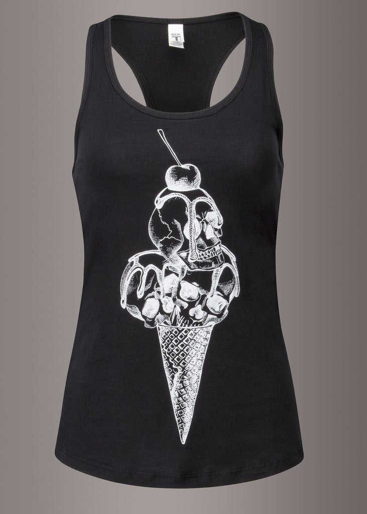 Summer Goth Ice Cream Skull Tank Top - Concordia Style Boutique