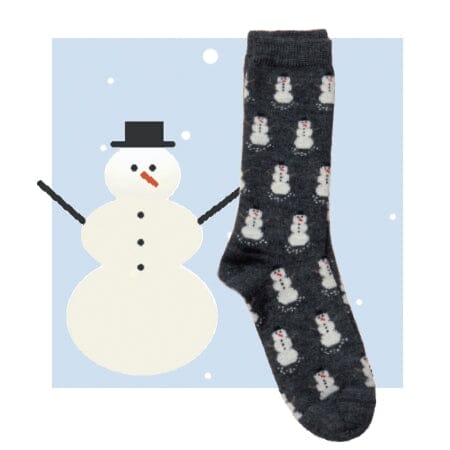Snowman Alpaca Socks