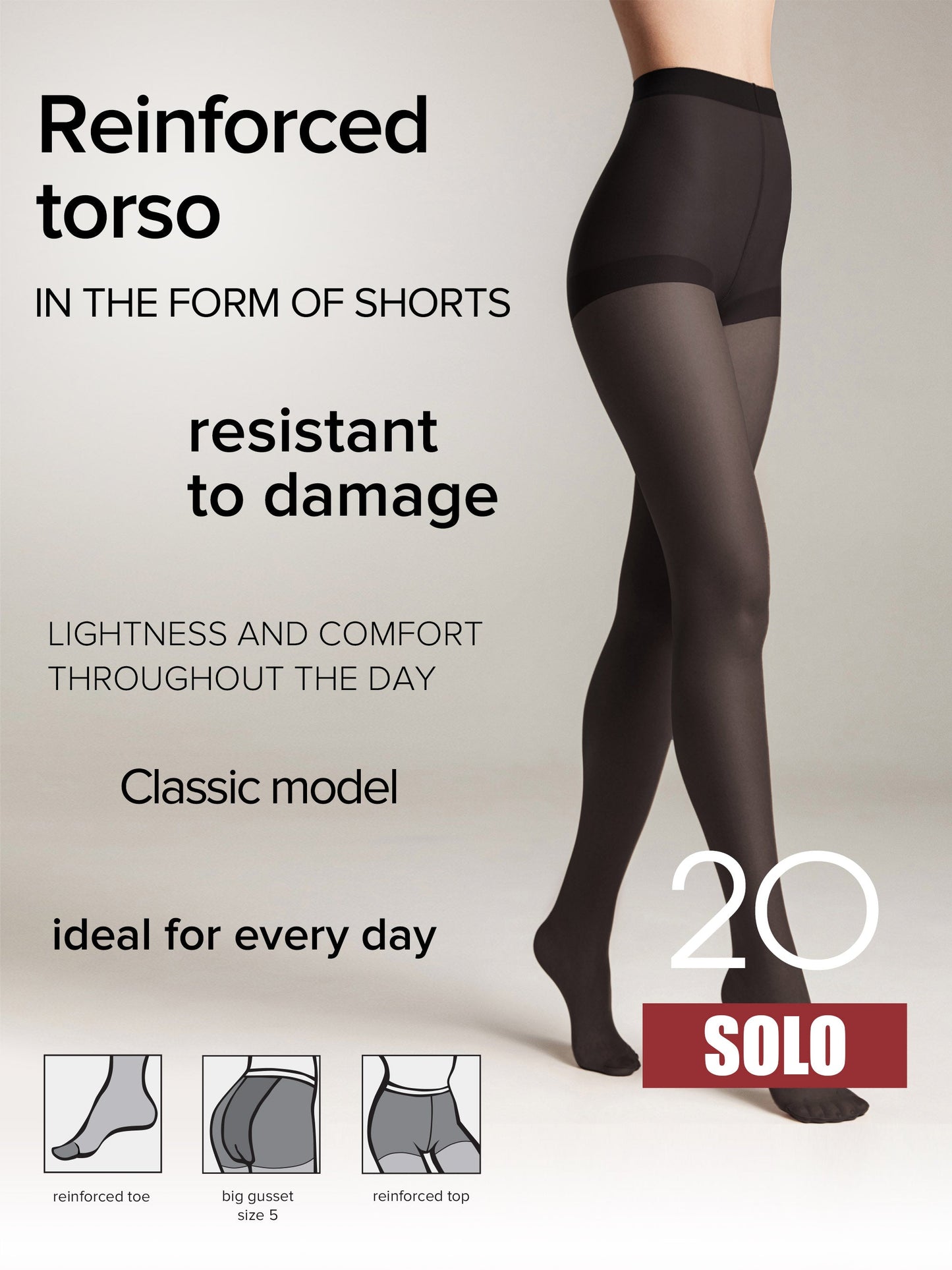 Tights Conte Solo 20 Den - Classic Pantyhose - Concordia Style Boutique