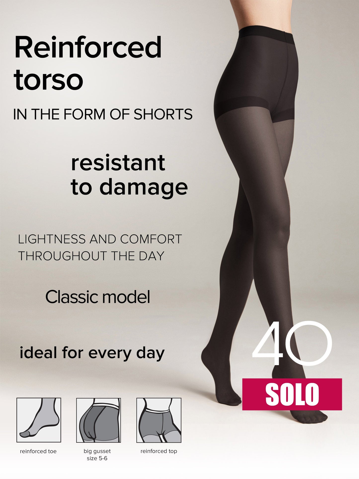 Tights Conte Solo 40 Den - Classic Pantyhose - Concordia Style Boutique