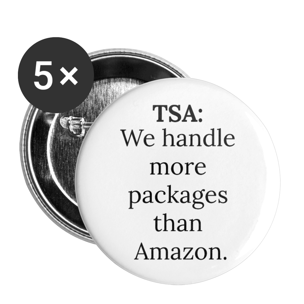 TSA: We handle more packages than Amazon Buttons large 2.2'' (5-pack) - Concordia Style Boutique