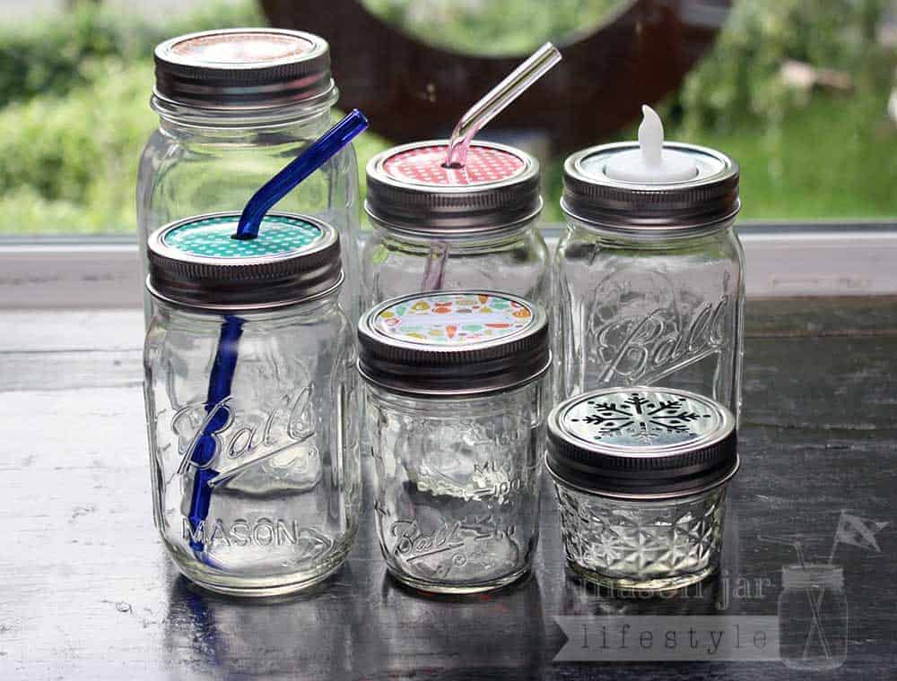 Snowflake Pattern Galvanized Metal Lid Insert for RM Mason Jars 10 Pack - Concordia Style Boutique