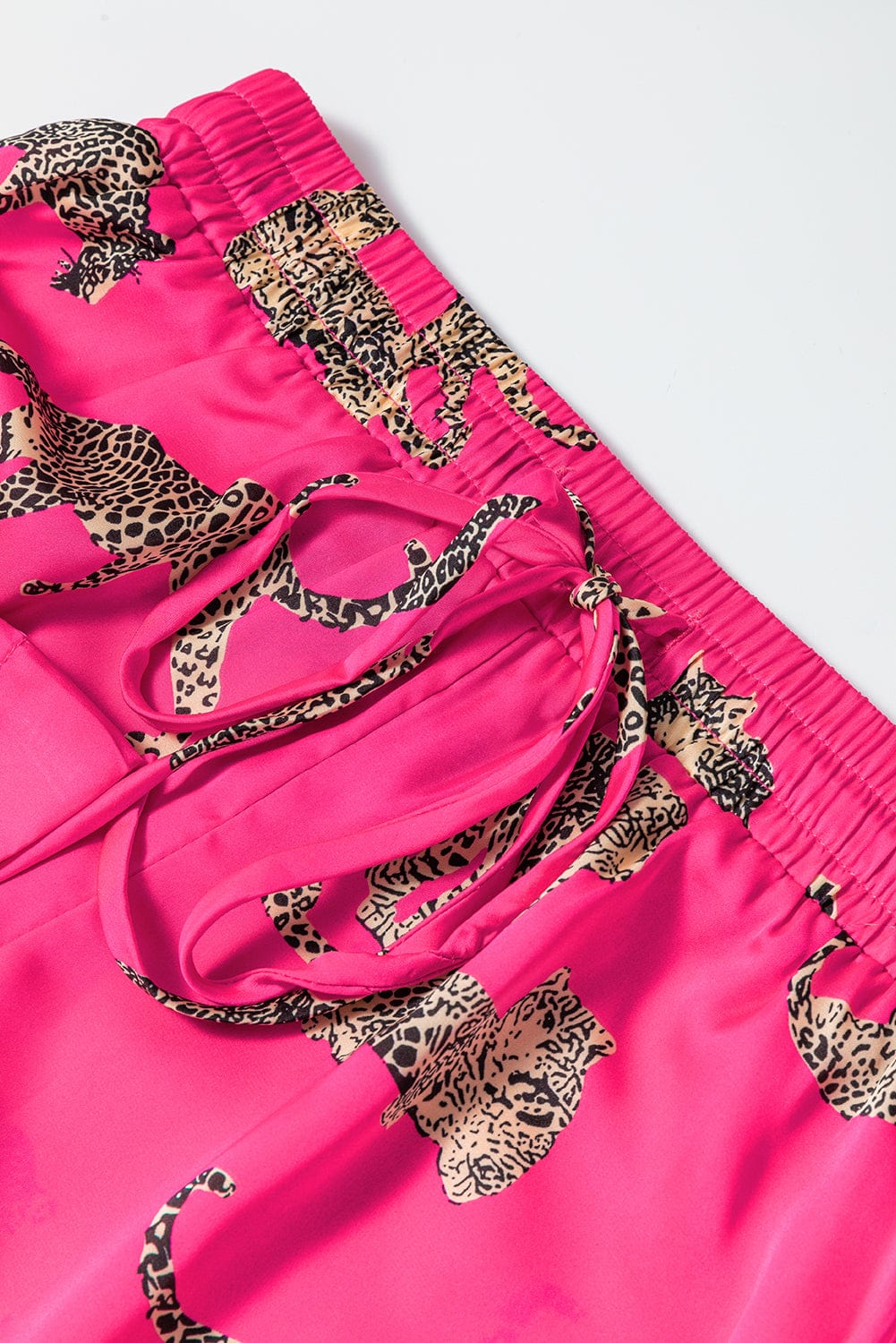 Flirty Pink Cheetah Print Satin Pajamas - Concordia Style Boutique