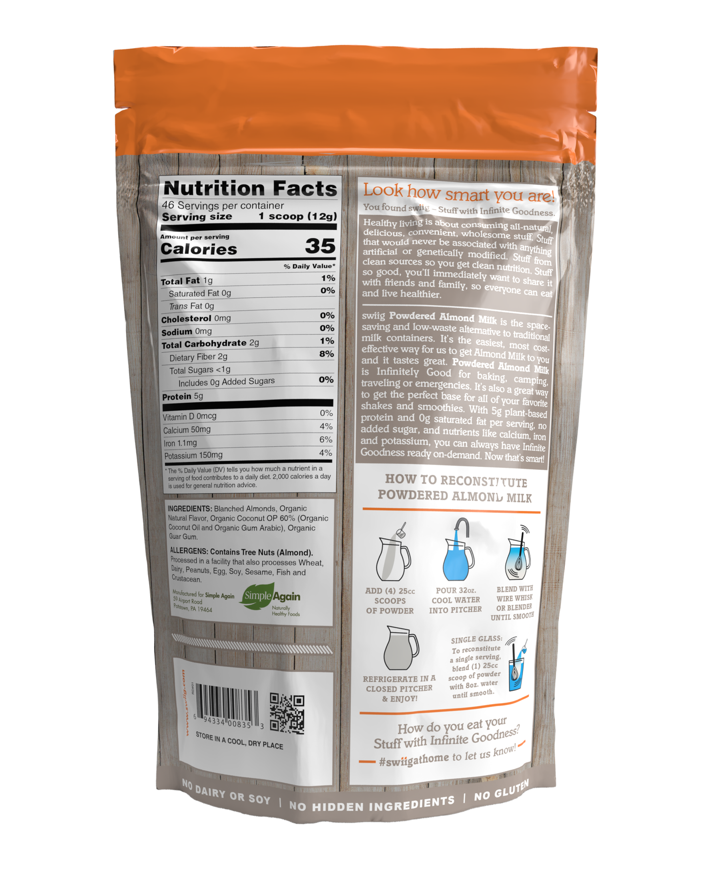 Powdered Vanilla Almond Milk - Concordia Style Boutique