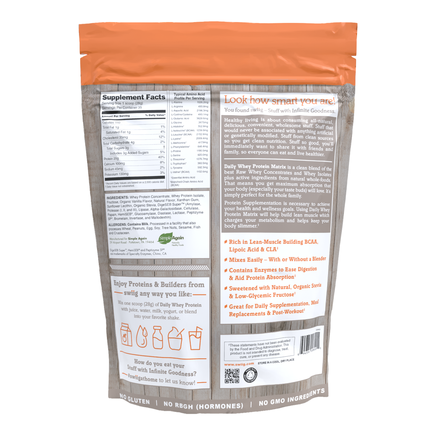 Vanilla Daily Whey Protein Matrix - Concordia Style Boutique