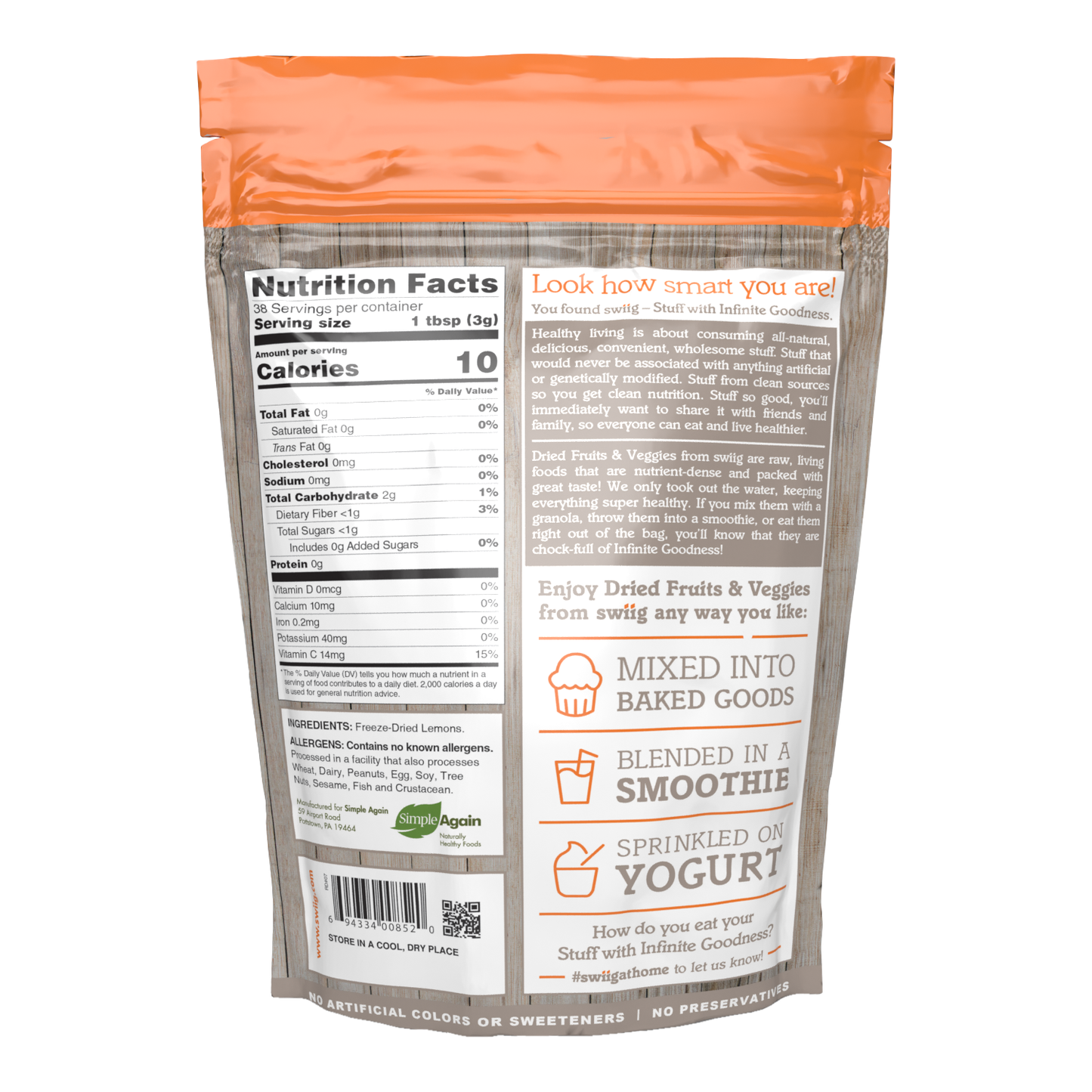 Freeze-Dried Lemon 4oz - Concordia Style Boutique