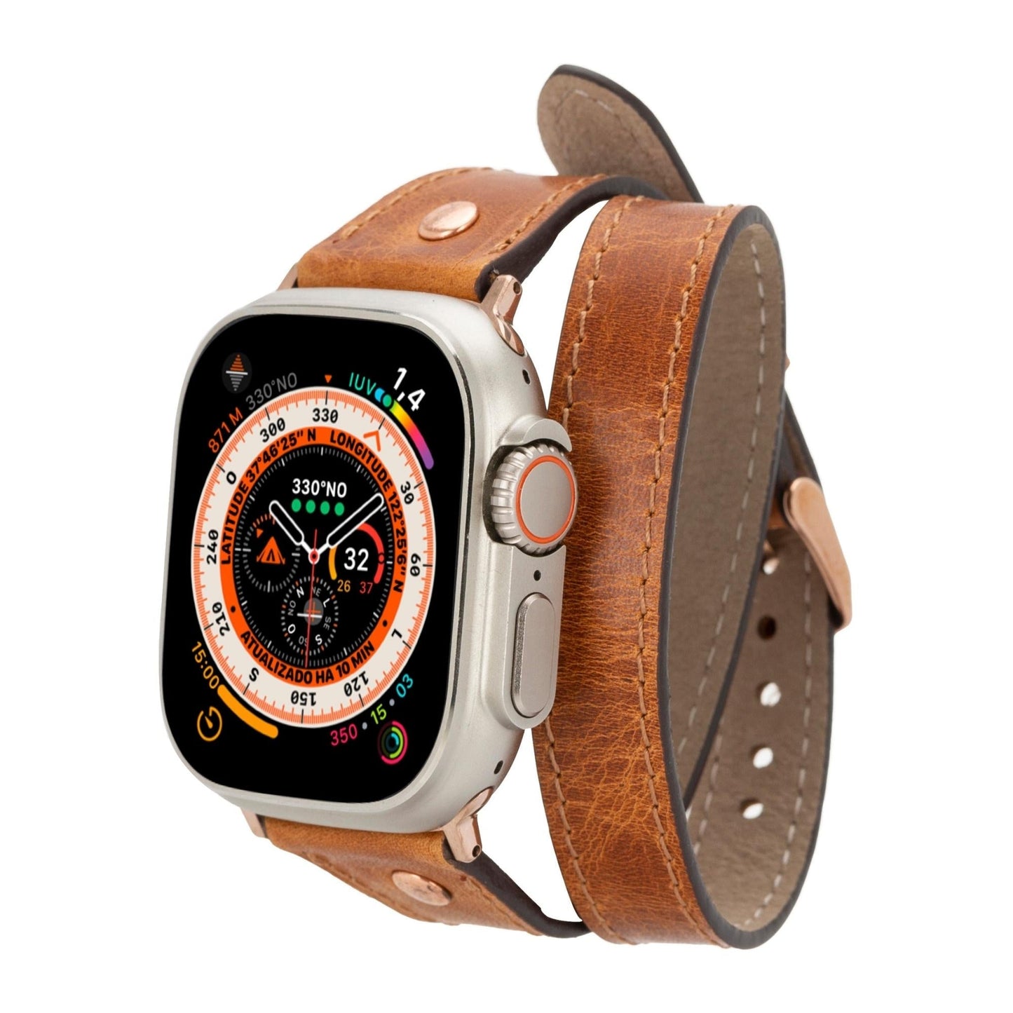 Syracuse Double Tour Leather Bands for Apple Watch 9, Ultra 2 and SE - Concordia Style Boutique