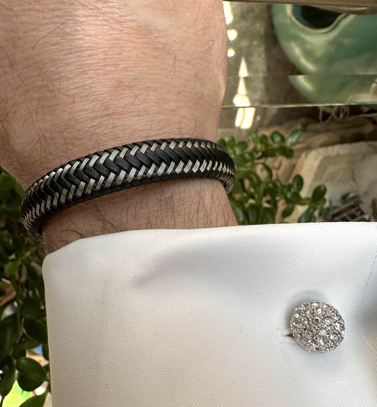 Esteban Black and Silver Braided Bracelet - Concordia Style Boutique