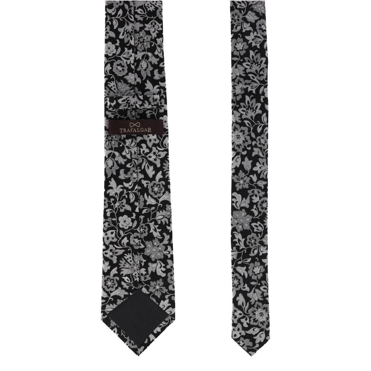 Arian Silver Floral and Vine Business Necktie - Concordia Style Boutique