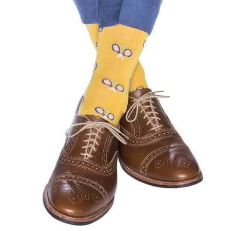 The Rally Tennis Novelty Mercerized Cotton Mid-Calf Socks - Concordia Style Boutique