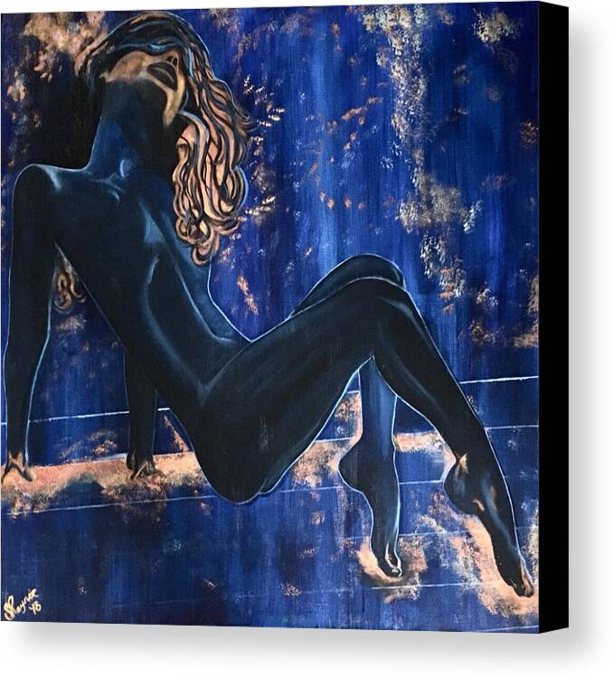 The Nudist- The Cosmic Blue Collection - Canvas Print
