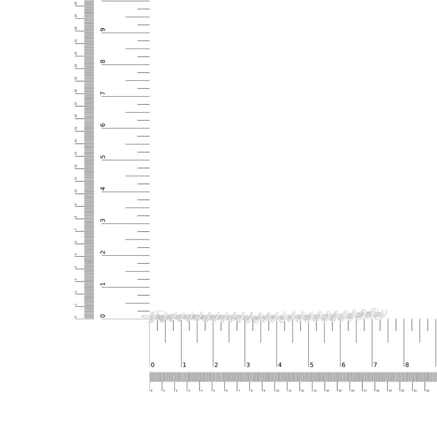 .925 Sterling Silver 3/4 Cttw Diamond Illusion Plate Link Bracelet (I-J Color, I3 Clarity) - Size 7.25"