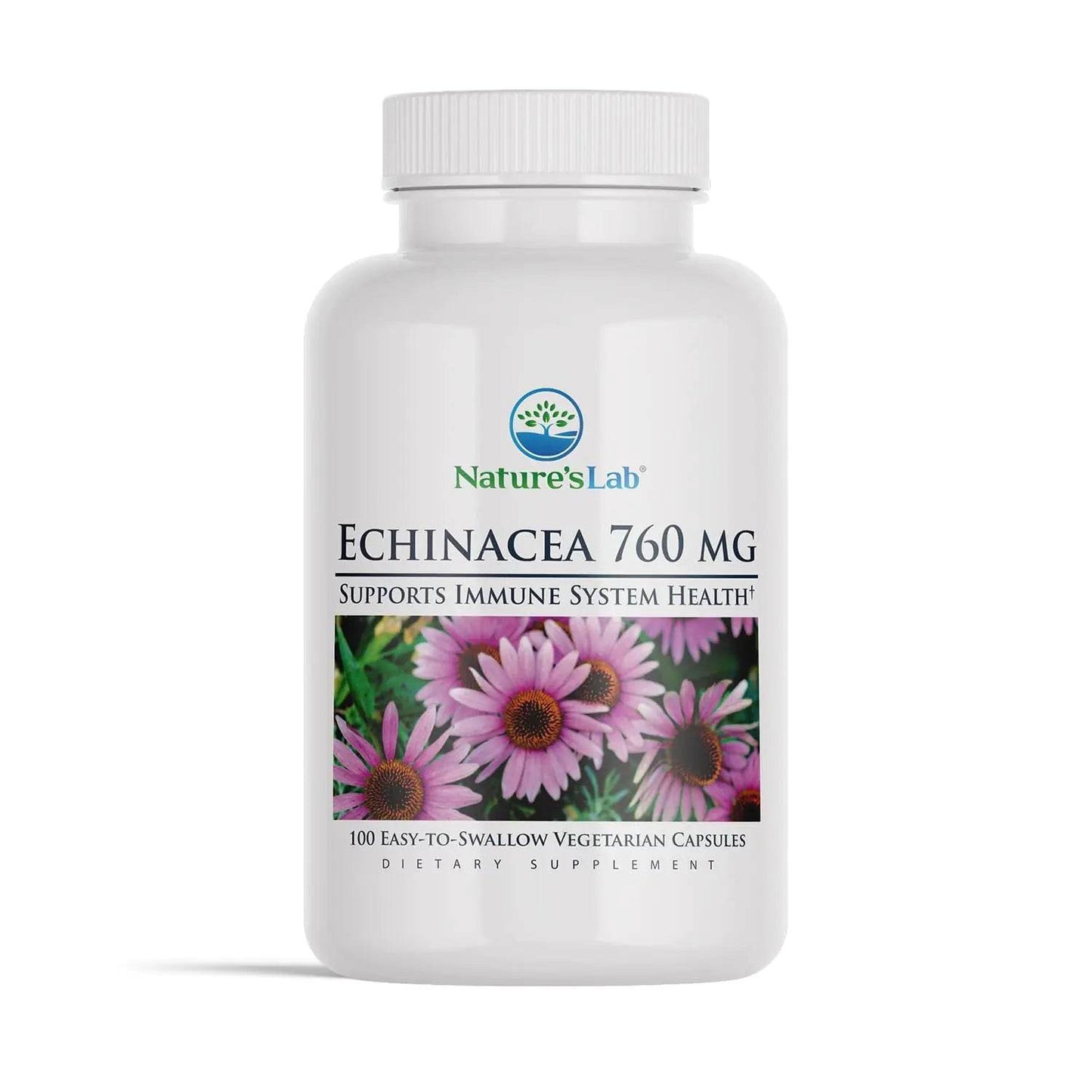 Echinacea (760 mg) Dietary Supplement - Powerful All Natural Immune System Support - Non-GMO Gluten Free - 100 Capsules (50 Day Supply) - Concordia Style Boutique