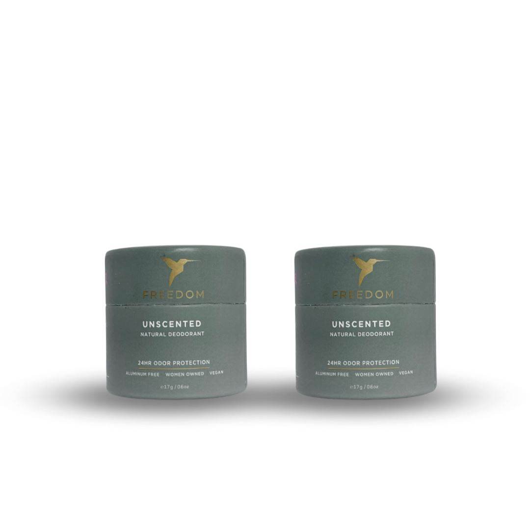 Travel Mini Deodorant - Eco-friendly Unscented - Pack 2 - Concordia Style Boutique