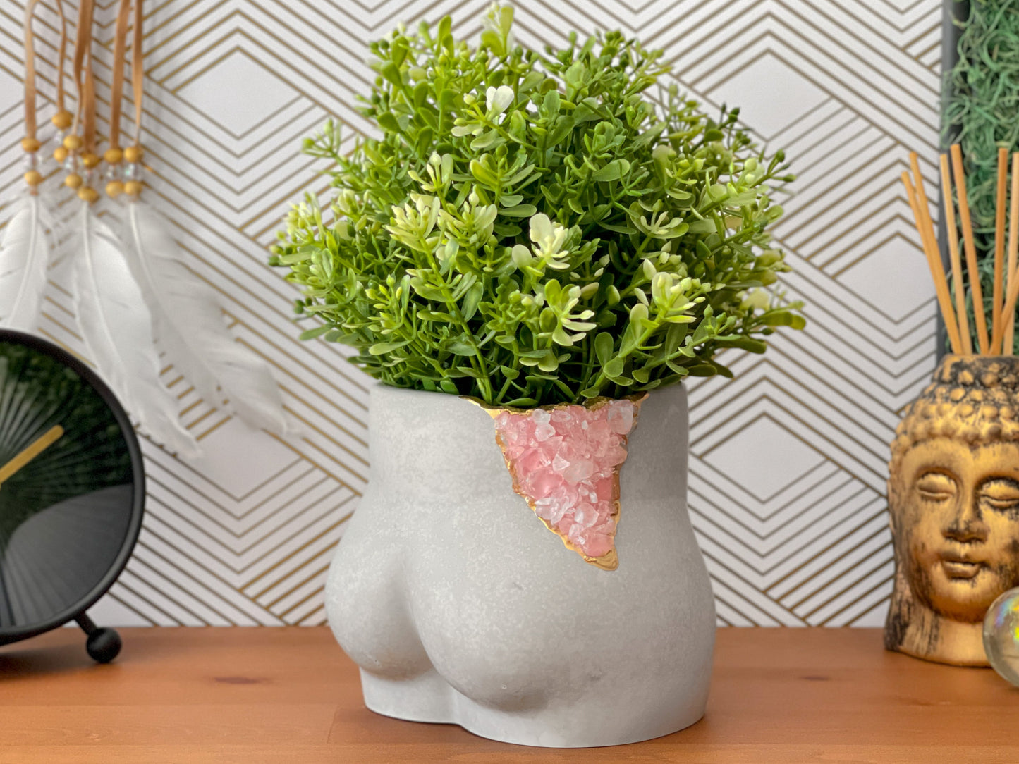 Rose Quartz Butt Planter - Concordia Style Boutique