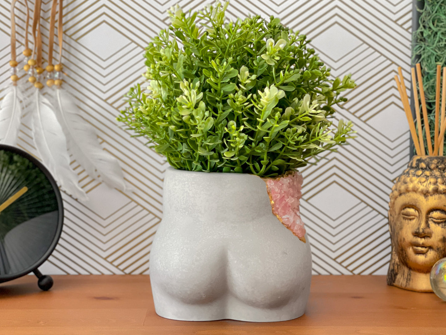 Rose Quartz Butt Planter - Concordia Style Boutique