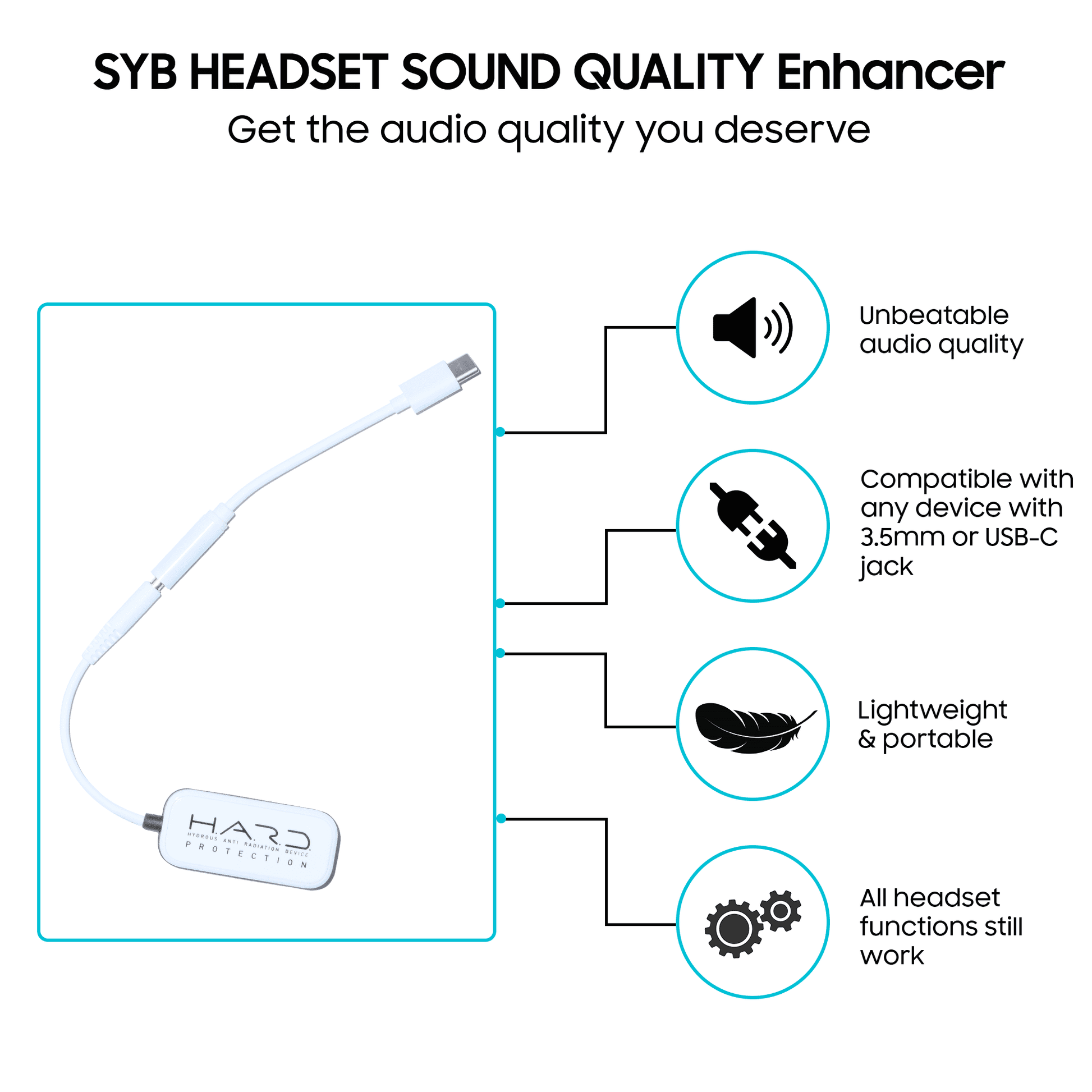 SYB H.A.R.D. - Headset Anti-Radiation Device - Concordia Style Boutique