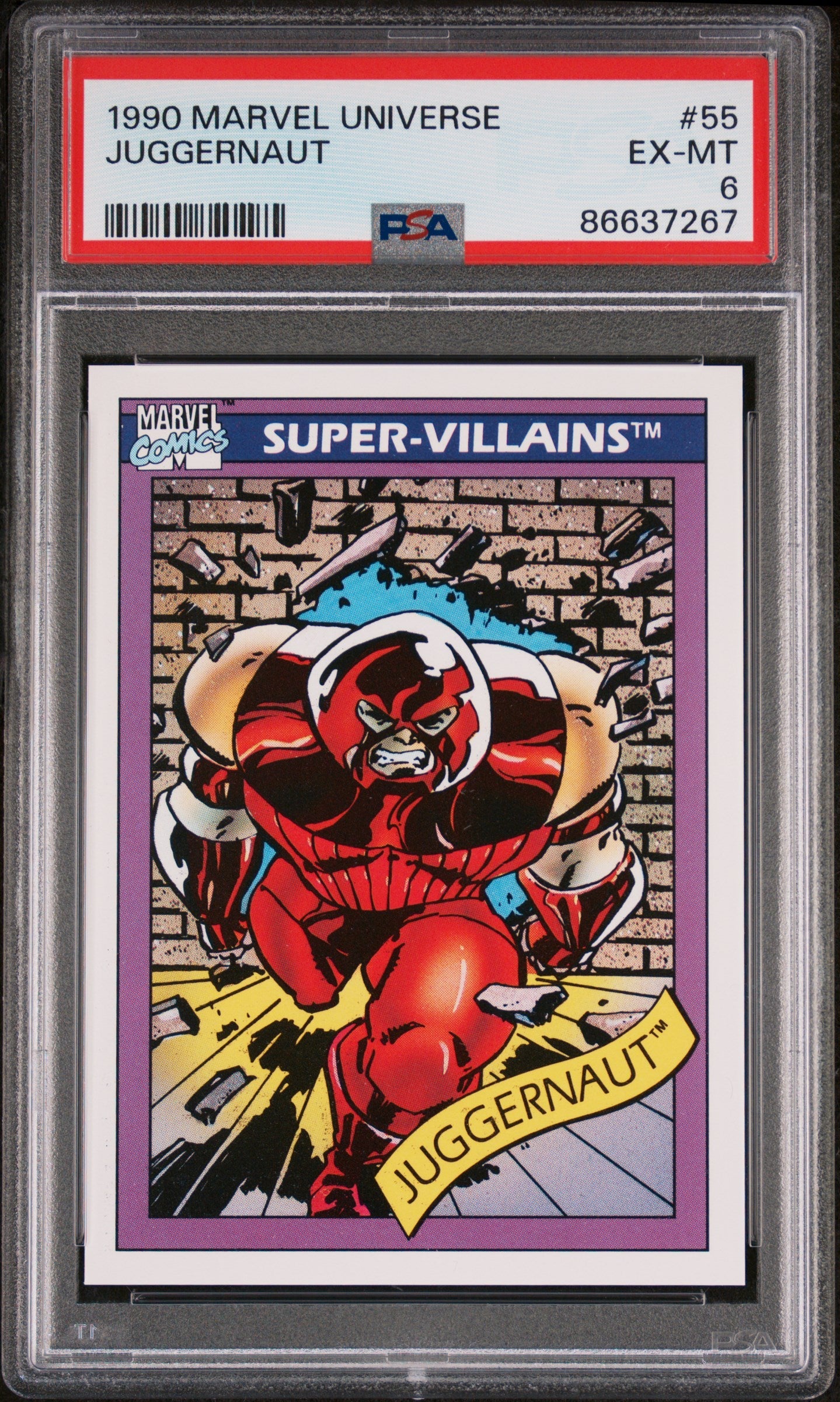1990 MARVEL UNIVERSE JUGGERNAUT #55 - PSA 6