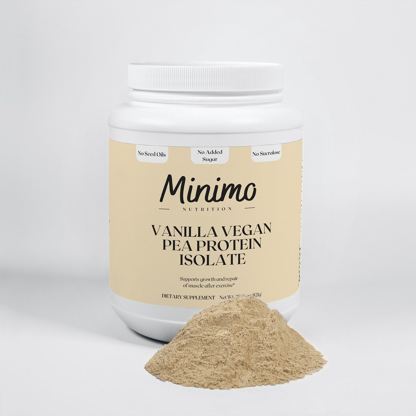 Vanilla Vegan Pea Protein Isolate Powder, 2.09 lbs - Concordia Style Boutique