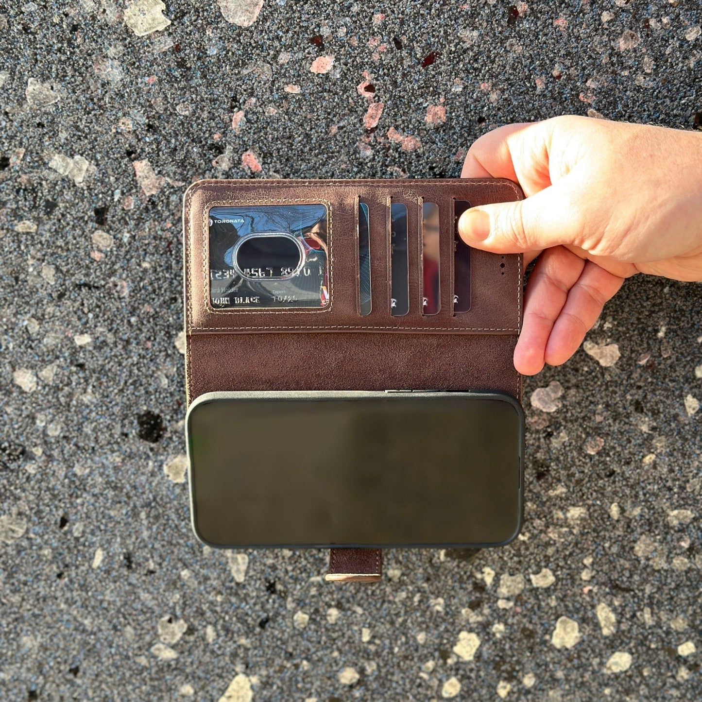 Vegas Premium Leather iPhone 15 Wallet Case with MagSafe | Detachable RFID Blocking Luxury Wallet - Concordia Style Boutique