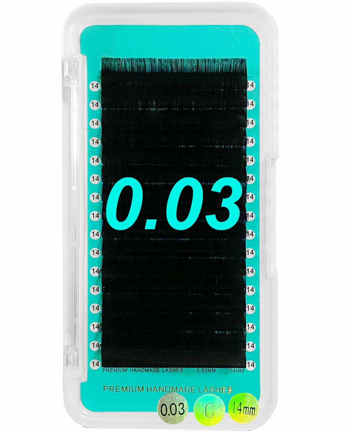 Cashmere Matte FauxMink Deep Black Individual Lashes 0.03mm Mega Volume 【16-lines No-logo】