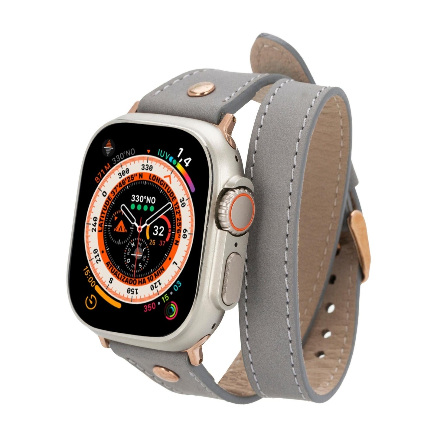 Vernon Double Tour Leather Bands for Apple Watch 9, Ultra 2 and SE - Concordia Style Boutique