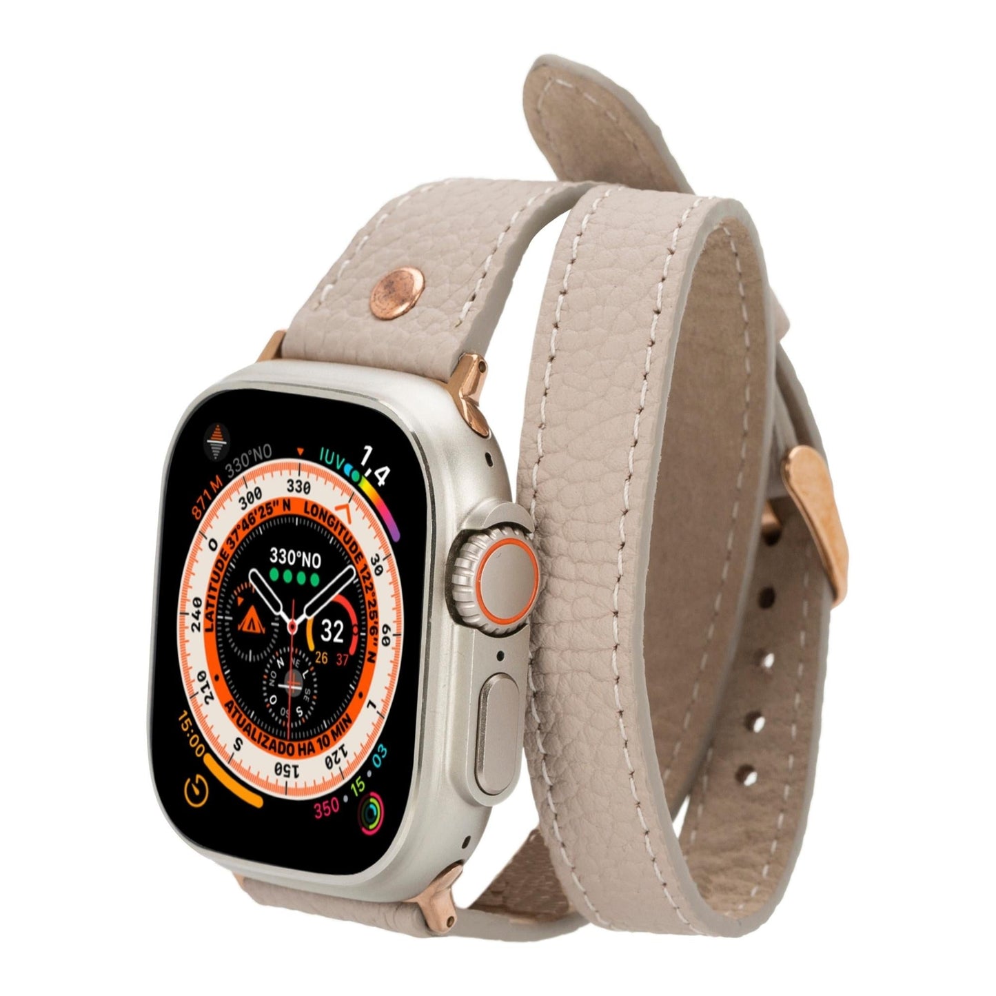 Vernon Double Tour Leather Bands for Apple Watch 9, Ultra 2 and SE - Concordia Style Boutique