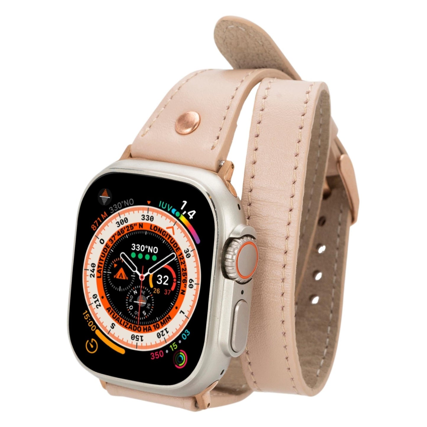 Vernon Double Tour Leather Bands for Apple Watch 9, Ultra 2 and SE - Concordia Style Boutique