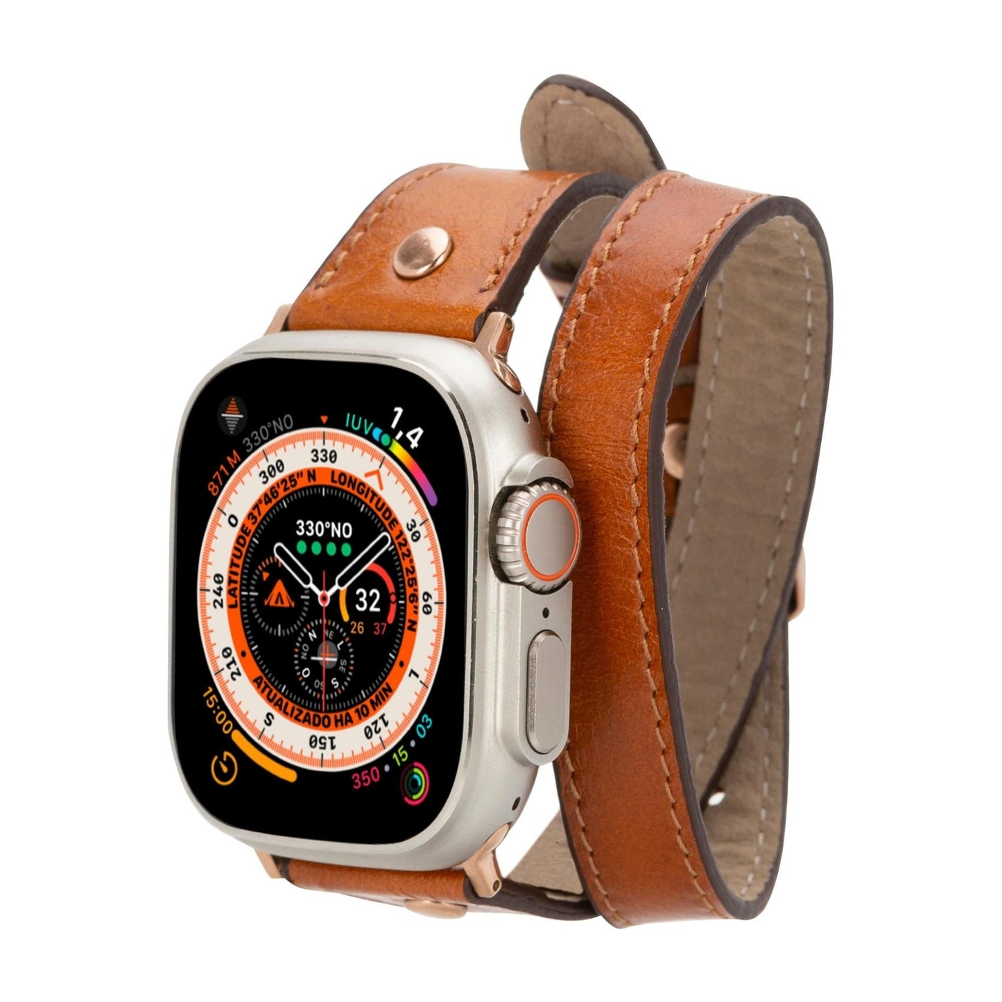 Vernon Double Tour Leather Bands for Apple Watch 9, Ultra 2 and SE - Concordia Style Boutique