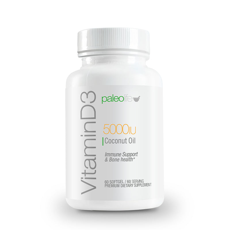 Vitamin D3 5000 IU + Coconut Oil - Premium VITAMIN D3 5000 IU from Paleolf.us - Just $22.99! Shop now at Concordia Style Boutique